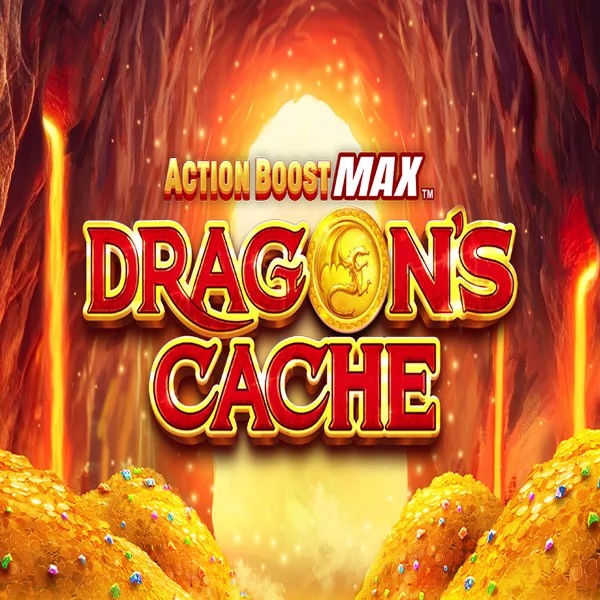 Action Boost Max Dragon's Cache by SpinPlay Games, showcased at x3bet.eu.com – game logo